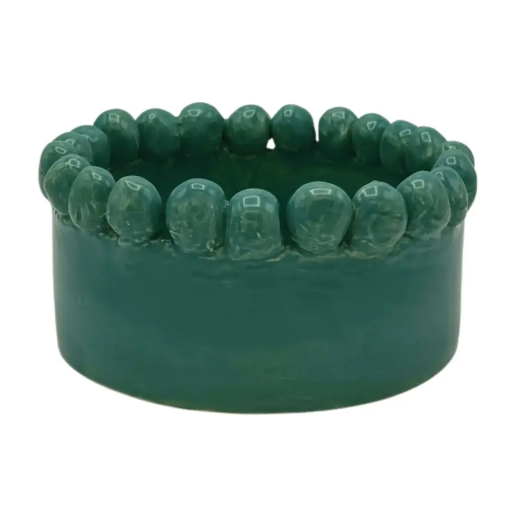 Kom Laag Groen met bollen 