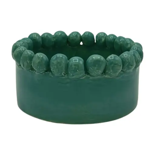 Kom Laag Groen met bollen 